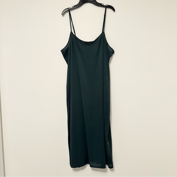 Banana Republic Dark Green Long Sleeve Belted Midi Shirt Dress Women's size XL - Picture 7 of 11